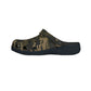 Black and Dark Green Camo - Foam Clogs