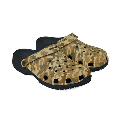 Black and Sand Camo - Foam Clogs