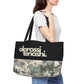 Black and Distressed Grey Camo - XL Weekender Tote Bag