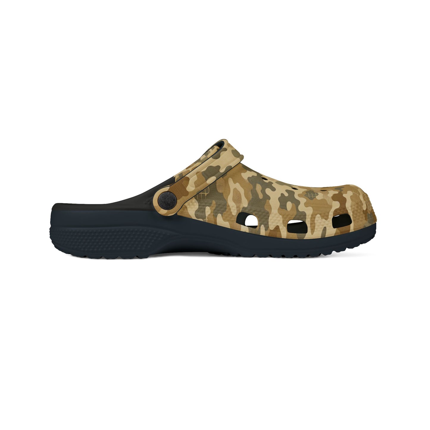 Black and Sand Camo - Foam Clogs