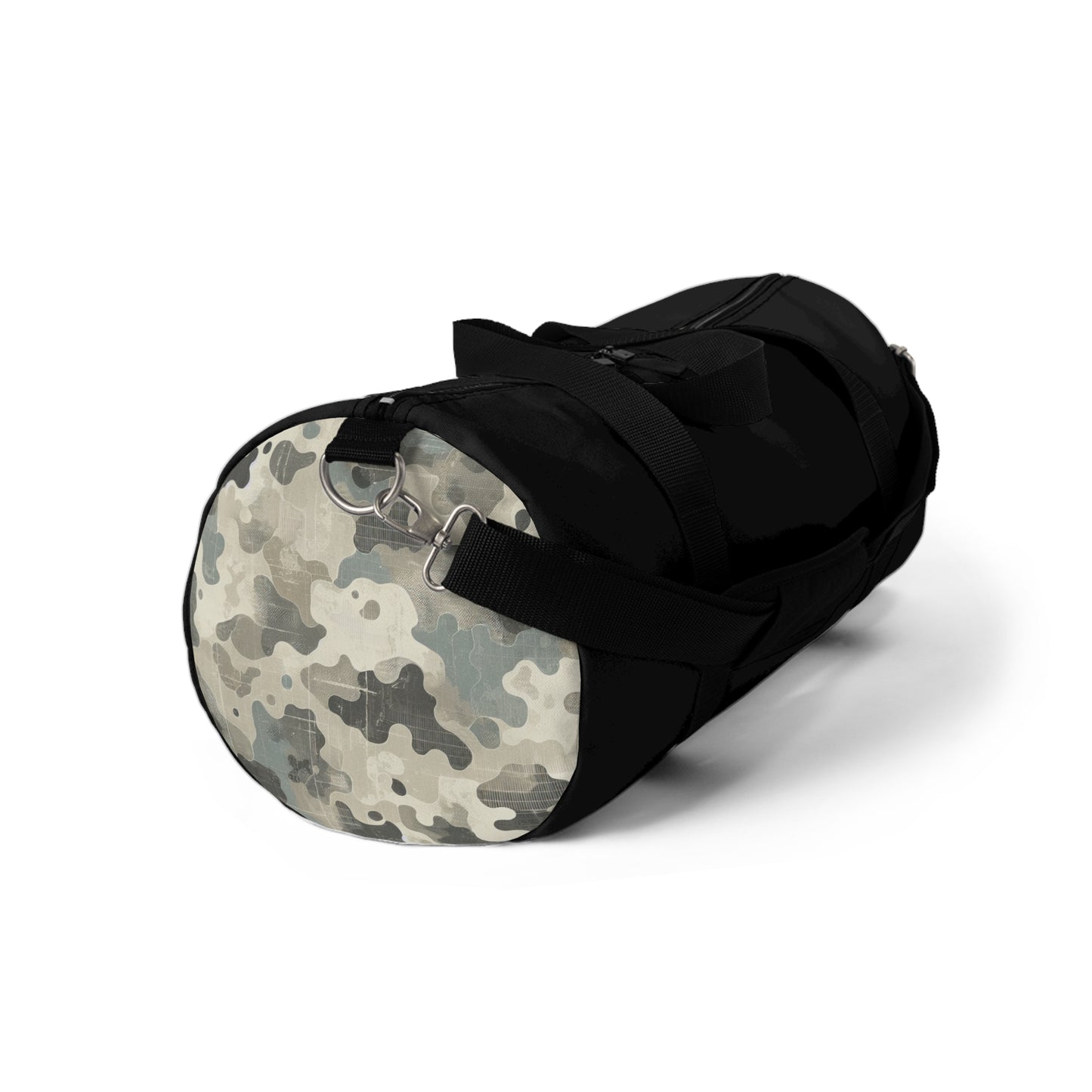 Black and Distressed Grey Camo - Duffel Bag