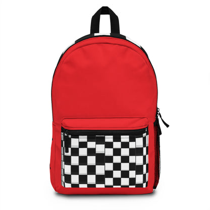 Red Classic with Black/White Check - Backpack