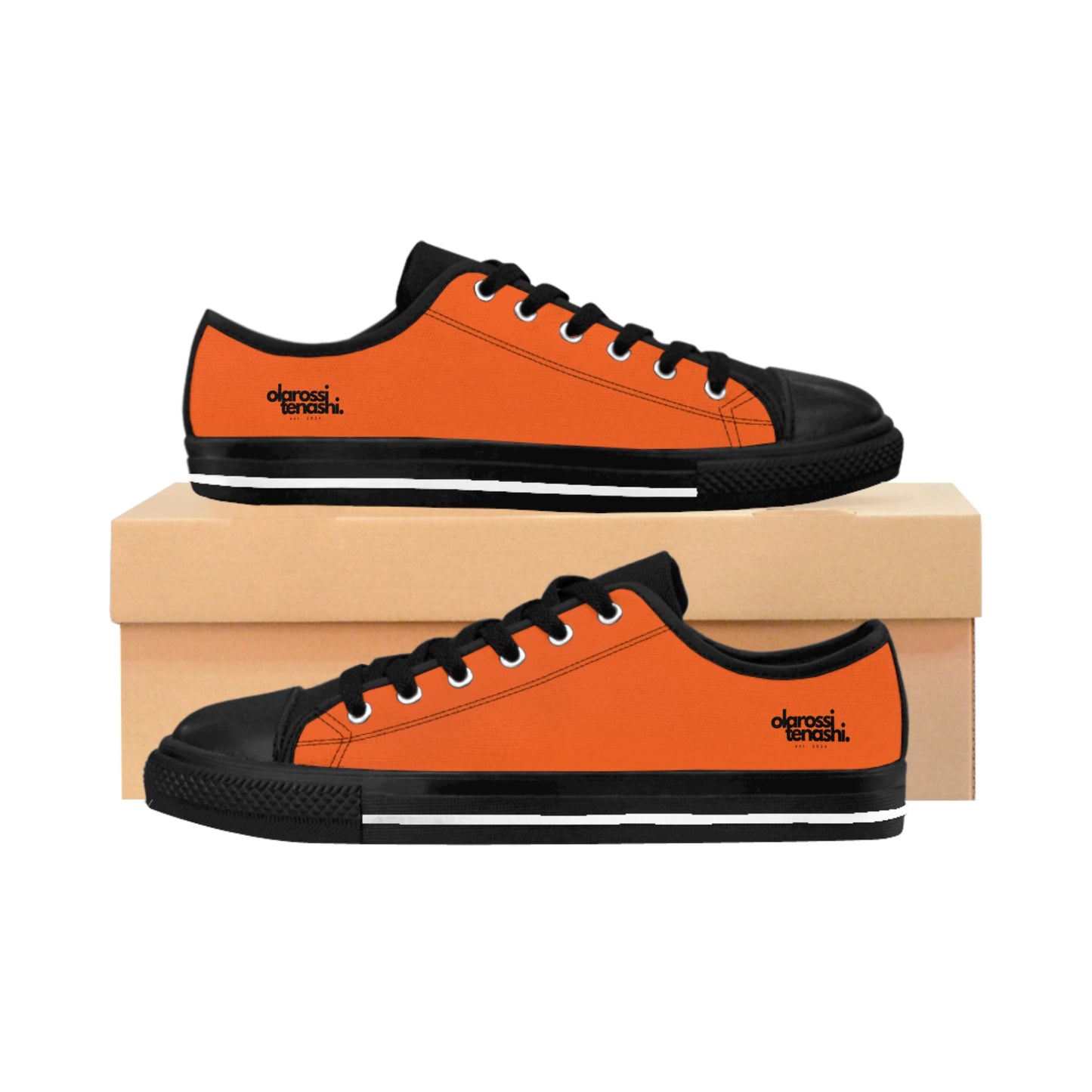 Orange Black Low Baseball - Sneaker