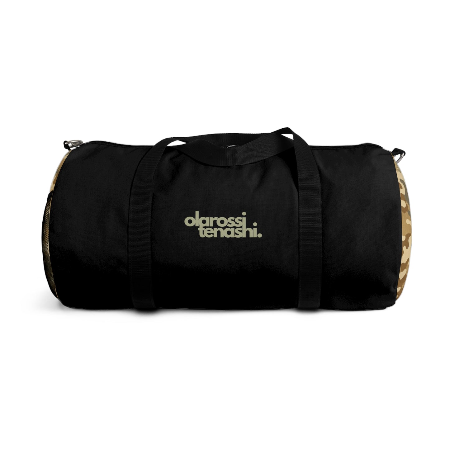 Black and Distressed Sand Camo - Duffel Bag