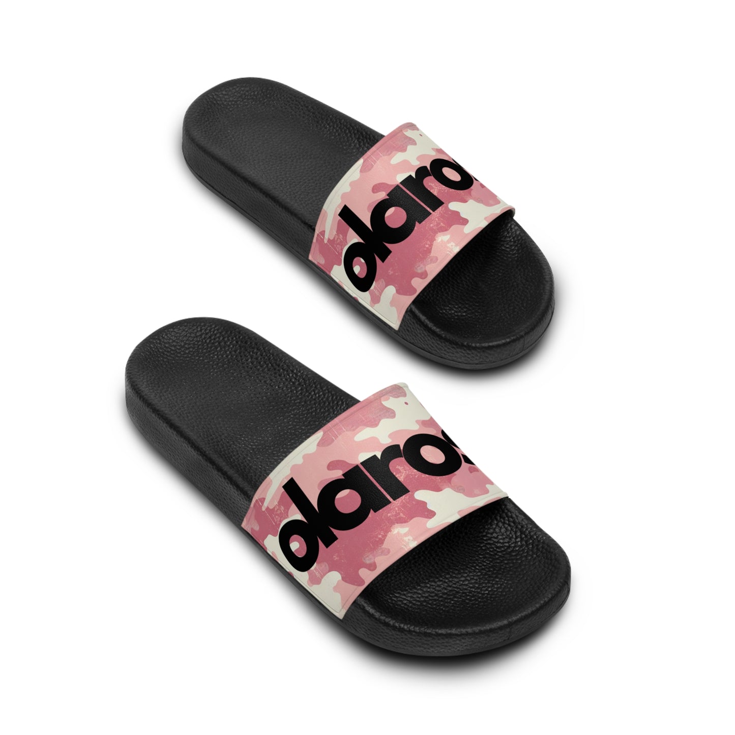 Black and Pink Camo - Slider Sandals