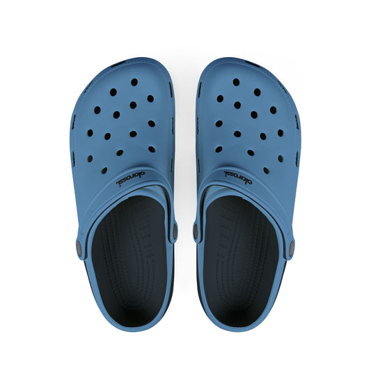 Classic Black and Light Blue - Foam Clogs