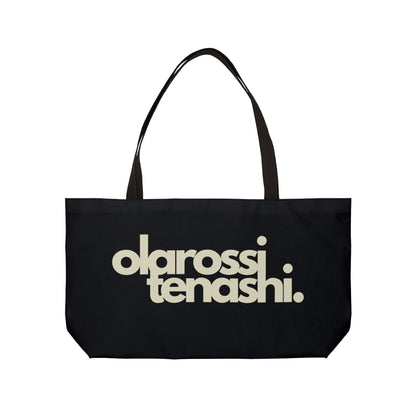 Classic Black and Sand - XL Weekender Tote Bag