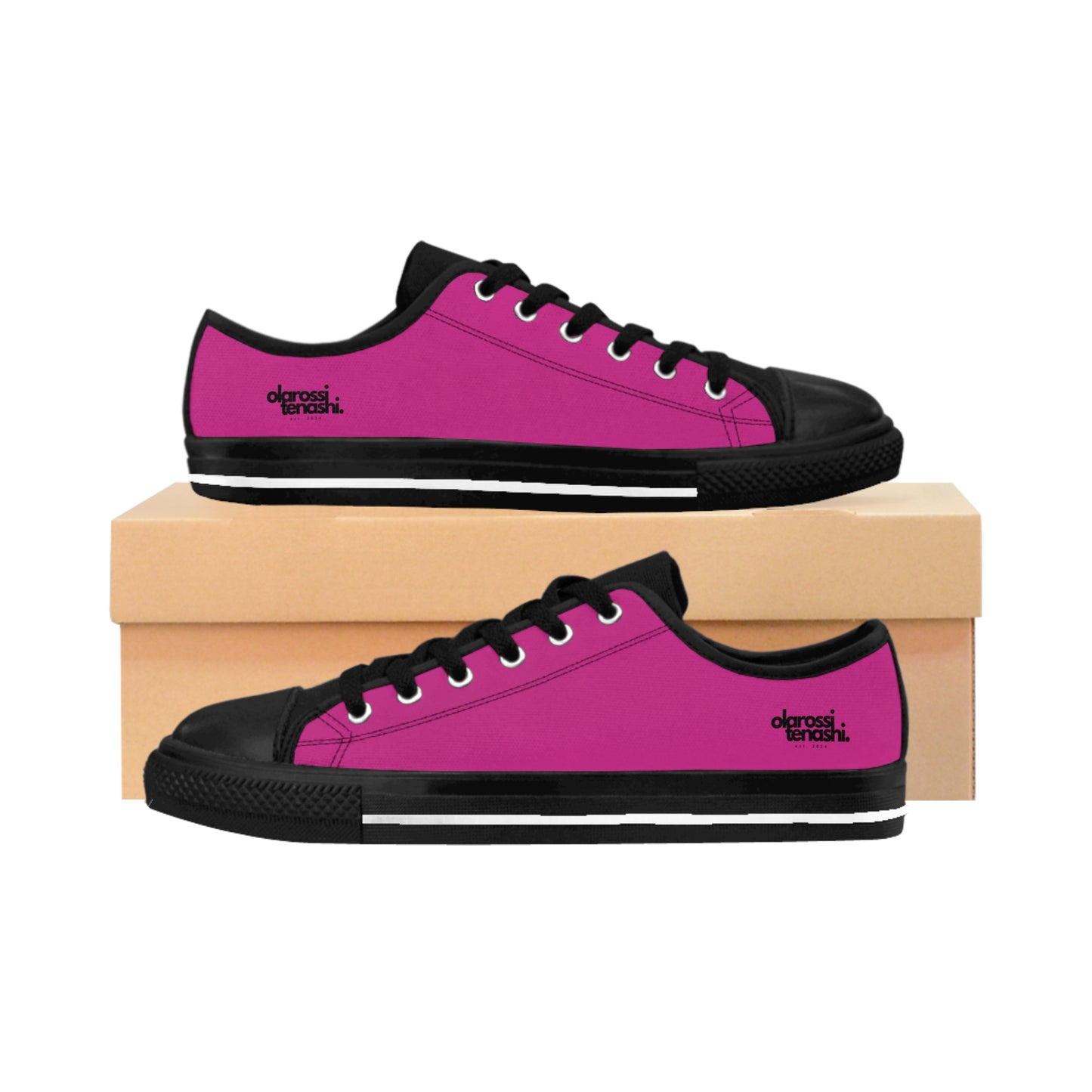 Pink Black Low Baseball - Sneaker