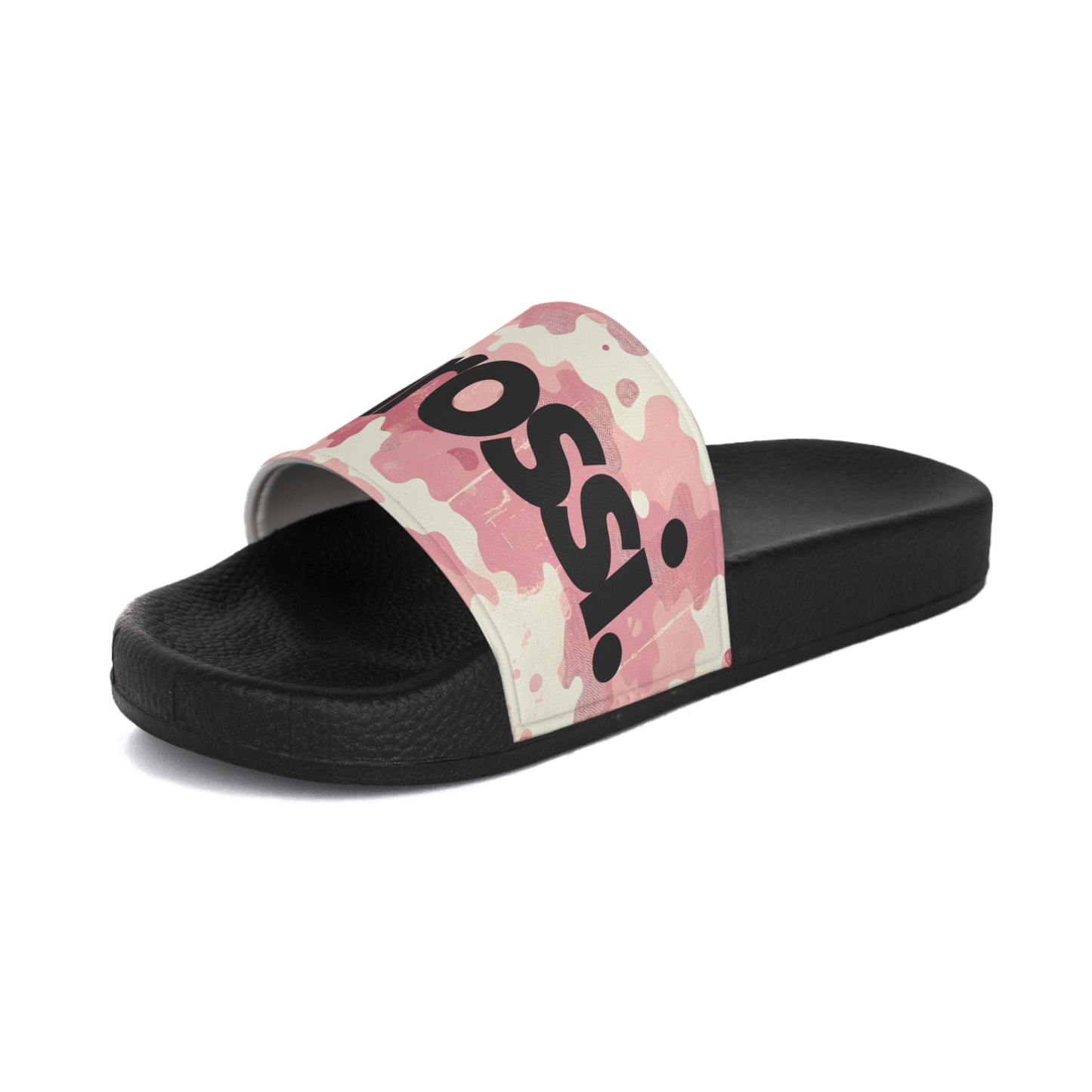 Black and Pink Camo - Slider Sandals