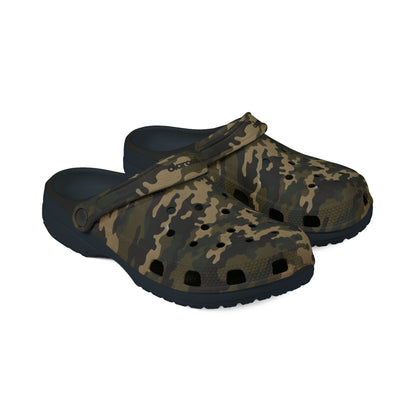 Black and Dark Green Camo - Foam Clogs